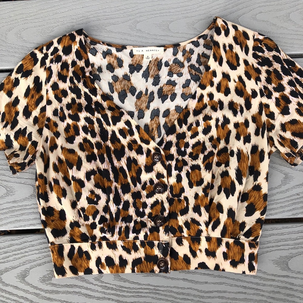 Pacsun LA HEARTS Cheetah Top